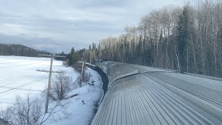 Entering Hornepayne onboard Via train 2