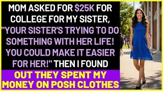 Mom asked for $25,000 for my sister's college. Then I discovered they spent my money on luxury clo