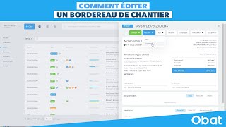 📈Comment éditer un bordereau de chantier avec Obat