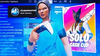 Trying the BEST Controller Settings in a Solo Cash Cup (ft. Dcawesomer)