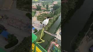 Bungee Jumping With Rope In Beautiful Place