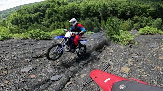 Hill climbing enduro bikes. Famous Reading Outdoors. yz250x, xr650l, crf450rl, crf450l