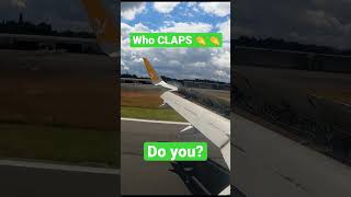 Why do people claps 👏 👏 on plane lands? #plane #landing #clap