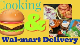 Cooking Cheeseburgers & wal-mart Order #dfaballin  #cooking