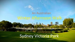 Sydney Victoria Park: An Australian Late Winter Afternoon Walk, environmental sound only, 4K H.264