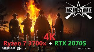 Enlisted Ryzen 7 3700x + RTX 2070S (4K + DLSS)