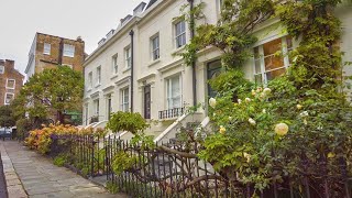 Autumn London Walk 🍂 Very Expensive Kensington Streets 🍁 4K Binaural