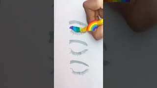 Eye makeup using random emojis/comment what should I do next??/#inspiringcrafts #shorts #craft #art