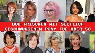 20 Wunderschöne Bob-Frisuren Mit Seitlich Geschwungenem Pony Für Frauen Über 50