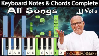 JJ Vol 8 All Songs Keyboard Notes & Chords Complete | Berchmans | Jebathotta Jeyageethangal