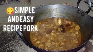 Pork without potato//cooking and eating with rice//rural life of Garo community @sriti sangma