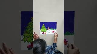 Christmas special rangoli☃️|Merry Christmas rangoli2022|ख्रिसमस रंगोली|color sandart|Santa Claus