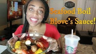 Seafood Boil soaked in Blove's Sauce Mukbang:: Mega Prawns, Green Lip Mussels, and more....