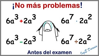 MONOMIOS, 4 operaciones básicas que debes conocer. Parte 1