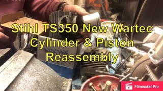 Stihl Ts350 Super Crank Casing reassembly with new Wartec Piston & Cylinder