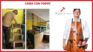 Cama con todo!!!  que bueno es ser carpinter@