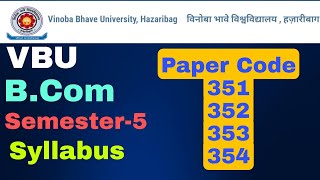 VBU B.Com Semester 5 Syllabus | Sk_Edutorial