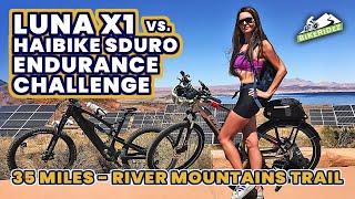 Luna Cycle X1 Enduro vs. Haibike Sduro Trekking 35 Mile Endurance Challenge on River Mountains Trail