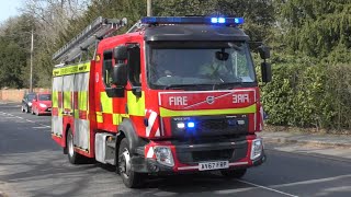 Suffolk Fire & Rescue Service - Haverhill WrL responding 22-03-2022