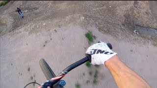 Dan Atherton rides a line on his backyard trails. Helmet cam.