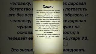 Не следует завидовать никому, кроме (обладателей) двух (качеств) #хадис #hadees #islam #ислам