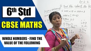 6th Std CBSE Maths Syllabus | Chapter-2 Whole Numbers | Find the value of the following | Part-46