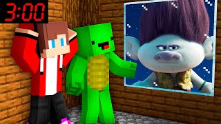 Why Mikey and JJ Attacked by Trolls Branch At 3:00 AM in Minecraft !? - Maizen