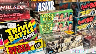 I bought $600 in old non-sports cards / ASMR whisper & gum chewing (Part 1)