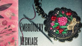 Vintage Embroidery Necklaces: The Easiest Method EVER! (Pinky Chameleon بينكي)