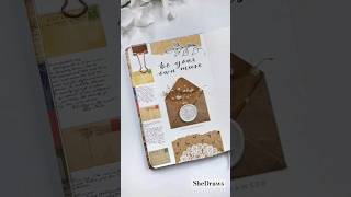 Aesthetic Vintage Journaling | She Draws #shorts