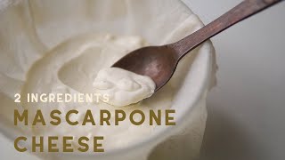 Mascarpone cheese recipe | easy 2 ingredients homemade mascarpone cheese | easy creamy mascarpone