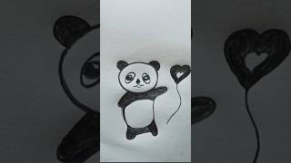 Panda 🐼 drawing #esy cartoon drawing #shorts viral