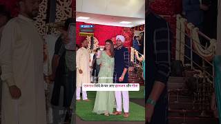 💓Harbhajan singh with wife At Cm Eknath House For Darshan ganpati bappa #shorts