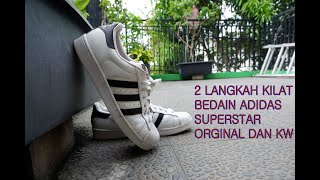 2 LANGKAH KILAT BEDAIN ADIDAS SUPERSTAR ORIGINAL DAN KW #OUTFITINVLOG