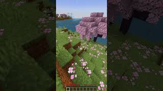 1 Day In A Cherry Grove Biome Hardcore Minecraft #minecraft #minecraftshorts