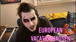 Danhausen eats European treats with broken leg