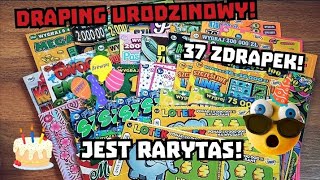 Zdrapki Lotto 🎲 Odcinek urodzinowy! 🎁🎈 37 zdrapek za ponad 250zł 😱🤑