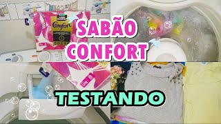 LAVANDO ROUPA COM SABÃO EM PÓ CONFORT ROSA👚👖🧦🧥👕👙🎽👗🧣👔 | É BOM? | Minha opnião final || Aline Camargo