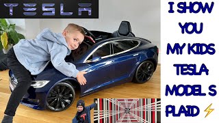 My kids TESLA PLAID Radio Flyer