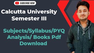 Calcutta University |  Bcom semester 3 | Syllabus | Subject | Books pdf download | PYQ