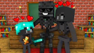 Monster School : HAPPY WITHER FAMILY LIFE CHALLENGE - Minecraft Animation