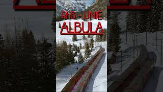 RHB im Schnee am ALBULA   -   #shorts  #bahn