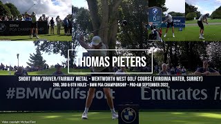 Thomas Pieters Golf Swing Short Iron/Driver/Fairway Metal, BMW PGA Wentworth (Surrey) September 2022