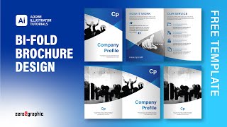 How to Create Bi-Fold Brochure Design (Company Profile) in Adobe Illustrator CC | Printing Design