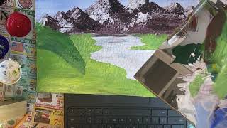 Mountain landscape pt2 blocking in