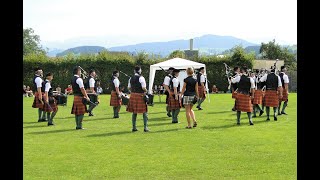 "When the Pipers Play" Competition an den Appowila Highland Games / Zurich Caledonian Pipe Band 2013