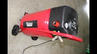 50L Aldi taurus titanium air compressor 2HP 145 PSI unboxing - connecting