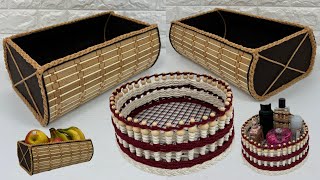 2 Diy Basket/ Diy Rope Basket/ Rope Crafts/ Basket Diy/ سبت يدوي