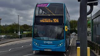 Ride on Arriva Midlands ADL Enviro 400 4430 (MX09 LXM) Route 104