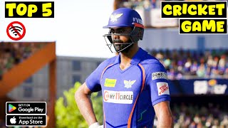 Top 5 Cricket Games of 2024 || Best cricket game with ( high graphics ) for mobile phones